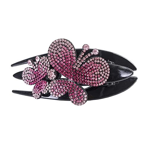 Stirnband Damen Rhinestone Haarnadelblume Duckbill Haar Krallen Vintage Haarspangen Haarschmuck for Frauen, die Pferdeschwanz Headwear glänzt Stirnband (Size : CB0216-B) von PiurUf