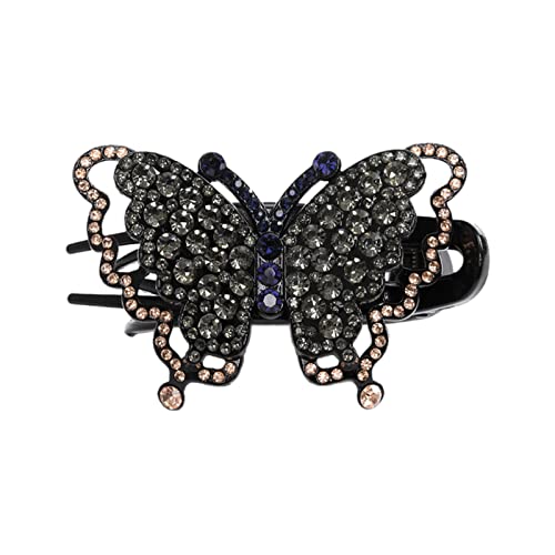 Stirnband Damen Rhinestone Haarnadelblume Duckbill Haar Krallen Vintage Haarspangen Haarschmuck for Frauen, die Pferdeschwanz Headwear glänzt Stirnband (Size : CB0762-D) von PiurUf
