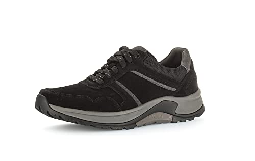 Pius Gabor Herren Sneaker Low, Männer Halbschuhe,Wechselfußbett,Sportschuhe,Freizeitschuhe,Turnschuhe,Laufschuhe,Black/Iron,40.5 EU / 7 UK von Pius Gabor