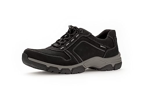 Pius Gabor Herren Sneaker Low,Halbschuhe,Gore-TEX,zertifiziertes Leder,Wechselfußbett,straßenschuhe,Strassenschuhe,Black,42.5 EU / 8.5 UK von Pius Gabor