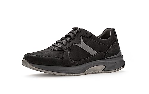 Pius Gabor Herren Sneaker Low,Halbschuhe,Wechselfußbett,zertifiziertes Leder,Freizeitschuhe,Turnschuhe,Laufschuhe,Black/Iron,42 EU / 8 UK von Pius Gabor