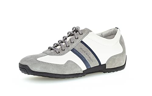 Pius Gabor Herren Sneaker Low,Halbschuhe,Wechselfußbett,zertifiziertes Leder,Laufschuhe,schnürschuhe,Men's,Midgrey/White/Fjord,47 EU / 12 UK von Pius Gabor