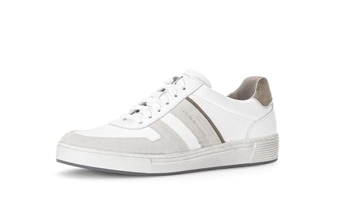 Pius Gabor Herren Sneaker Low,Halbschuhe,recyceltes Futter,zertifiziertes Leder,Wechselfußbett,Kork-Zwischensohle,White/Off-White/salvia,42 EU / 8 UK von Pius Gabor