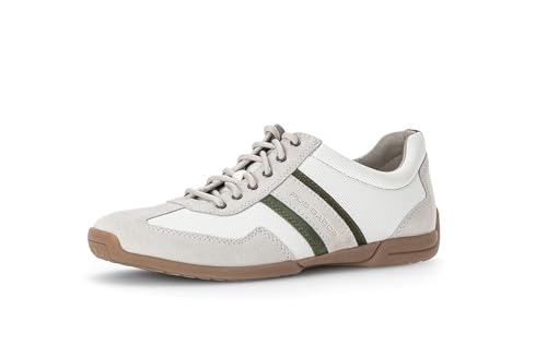 Pius Gabor Herren Sneaker Low,Halbschuhe,recyceltes Futter,zertifiziertes Leder,Wechselfußbett,Laufschuhe,Off-White/White/Grass,42.5 EU / 8.5 UK von Pius Gabor