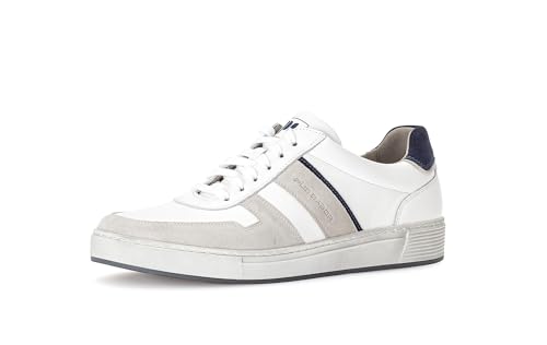 Pius Gabor Herren Sneaker Low,Halbschuhe,recyceltes Futter,zertifiziertes Leder,Wechselfußbett,White/Off-White/Fjord,44.5 EU / 10 UK von Pius Gabor