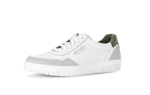 Pius Gabor Herren Sneaker Low,Halbschuhe,recyceltes Futter,zertifiziertes Leder,Wechselfußbett,White/Off-White/Green,44.5 EU / 10 UK von Pius Gabor