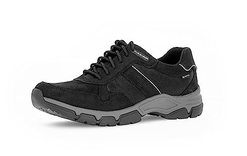 Pius Gabor Herren Sneaker Low,Halbschuhe,wasserdicht,Gore-TEX,Wechselfußbett,zertifiziertes Leder,straßenschuhe,Turnschuhe,Black,40.5 EU / 7 UK von Pius Gabor