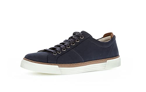 Pius Gabor Herren Sneaker Low,Halbschuhe,zertifiziertes Leder,Wechselfußbett,Freizeitschuhe,Turnschuhe,Laufschuhe,schnürer,Denim,47 EU / 12 UK von Pius Gabor