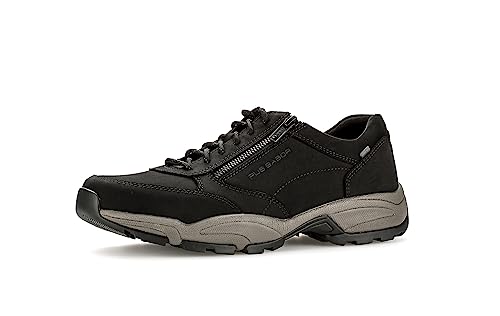 Pius Gabor Herren Sneaker Low,Halbschuhe,zertifiziertes Leder,Wechselfußbett,Sportschuhe,Freizeitschuhe,Turnschuhe,Black,45 EU / 10.5 UK von Pius Gabor