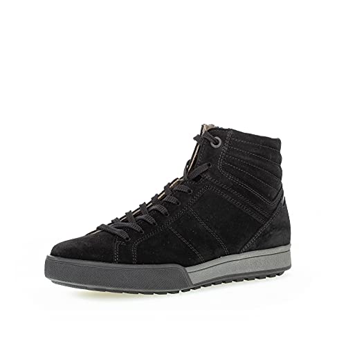 Pius Gabor Herren Sneaker high,Halbschuhe,zertifiziertes Leder,Wechselfußbett,Freizeitschuhe,Turnschuhe,Laufschuhe,mid Cut,Black,44.5 EU / 10 UK von Pius Gabor