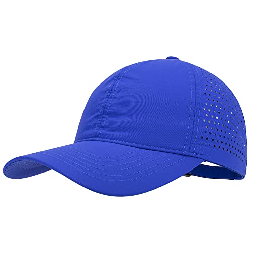 PivotWing Basecap Damen Herren Baseball Running Cap Laufmütze Schirmmütze Sonnenschutz Lauf Cap Cappy Männer Frauen Mesh Sport Cap for Running Golf Tennis Mützen Laufmützen, Königsblau von PivotWing