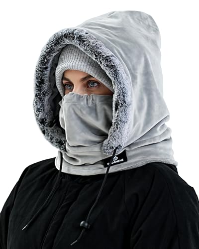PivotWing Mütze Herren Damen Wintermütze Herren Sturmhaube Multifunktion Schlauchschal Mütze Damen Winter Winddicht Balaclava Sturmhaube Winter Skimaske Halswärmer Ski Mask Grau von PivotWing