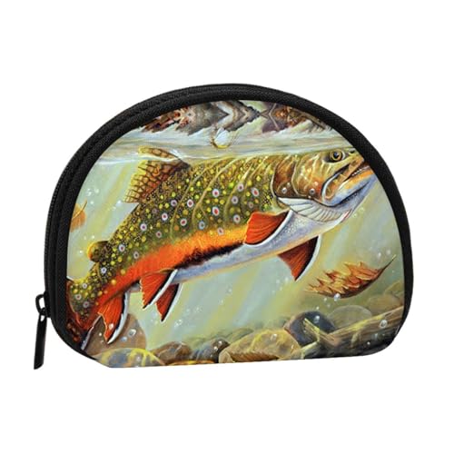 Brook Geldbörse zum Fliegenfischen von Forellen, Mini-Tasche, Geldbörse, Kleingeldtasche für Damen, Mädchen, Kinder, Brook Forellenfischen, Einheitsgröße von Piwine