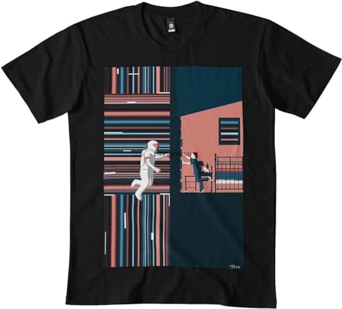 DMNTeestore Interstellar Active t-Shirt for Men t-Shirt for Black Black L von Piwine