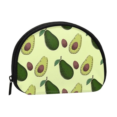 Mini-Geldbörse mit Cartoon-Motiv, Violett, für Damen, Mädchen, Kinder, Avocadofrucht, Einheitsgröße von Piwine