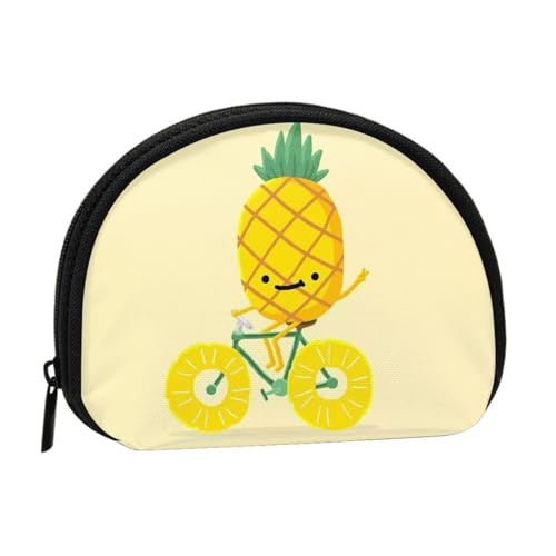 Münzgeldbörse mit Schmetterlingen, Mini-Beutel, Geldbörse, Kleingeldtasche, für Damen, Mädchen, Kinder, Blau, Ananas-Fahrrad, Einheitsgröße von Piwine