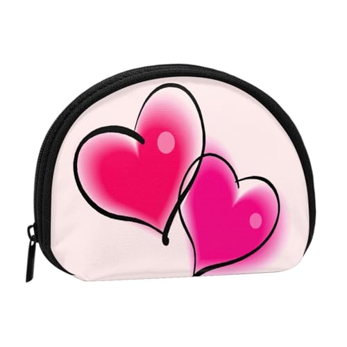 Münzgeldbörse mit amerikanischen und brasilianischen Flaggen, Mini-Beutel, Geldbörse, Kleingeldtasche für Damen, Mädchen, Kinder, red heart, Einheitsgröße von Piwine