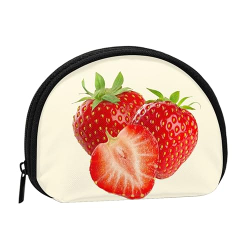 Münzgeldbörse mit roten Kirschen, Mini-Beutel, Geldbörse, Kleingeldtasche für Damen, Mädchen, Kinder, Fresh Strawberry, Einheitsgröße von Piwine