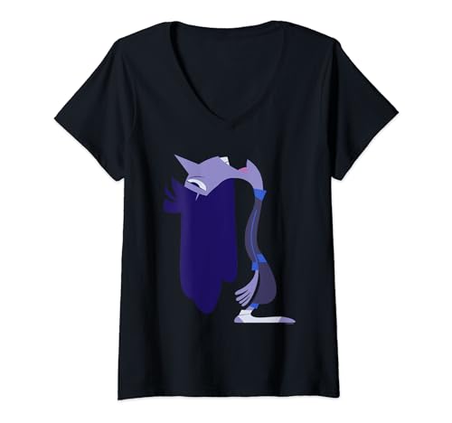 Damen Disney and Pixar’s Inside Out 2 Ennui Big Profile Costume T-Shirt mit V-Ausschnitt von PIXAR