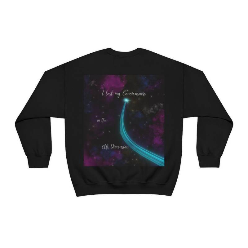 6Th Dimension Universe Sweater Printed Back Unisex Heavy Blend Crewneck Sweatshirt von PixelBrandDesigns