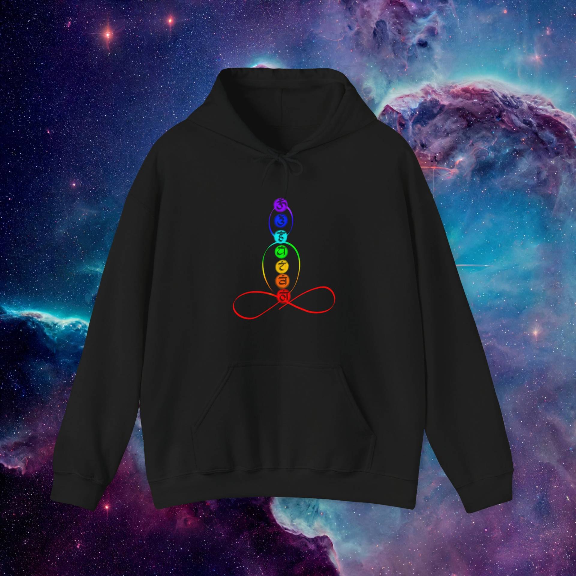 Chakra - Unendlichkeit Mystical Spiritual Hoodie Boho Unisex Witchy Forever Colorful von PixelBrandDesigns