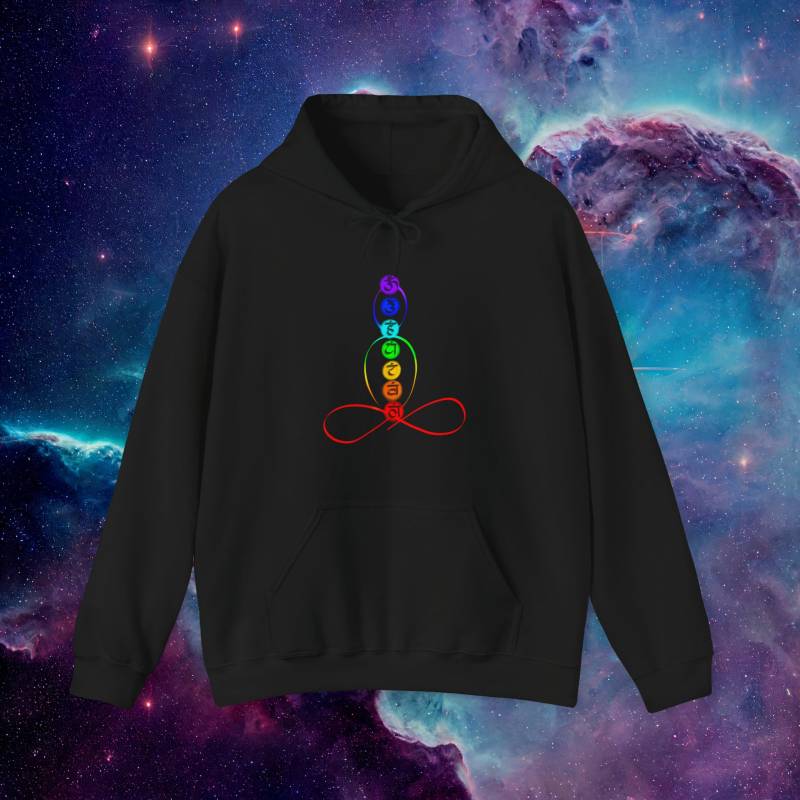 Chakra - Unendlichkeit Mystical Spiritual Hoodie Boho Unisex Witchy Forever Colorful von PixelBrandDesigns