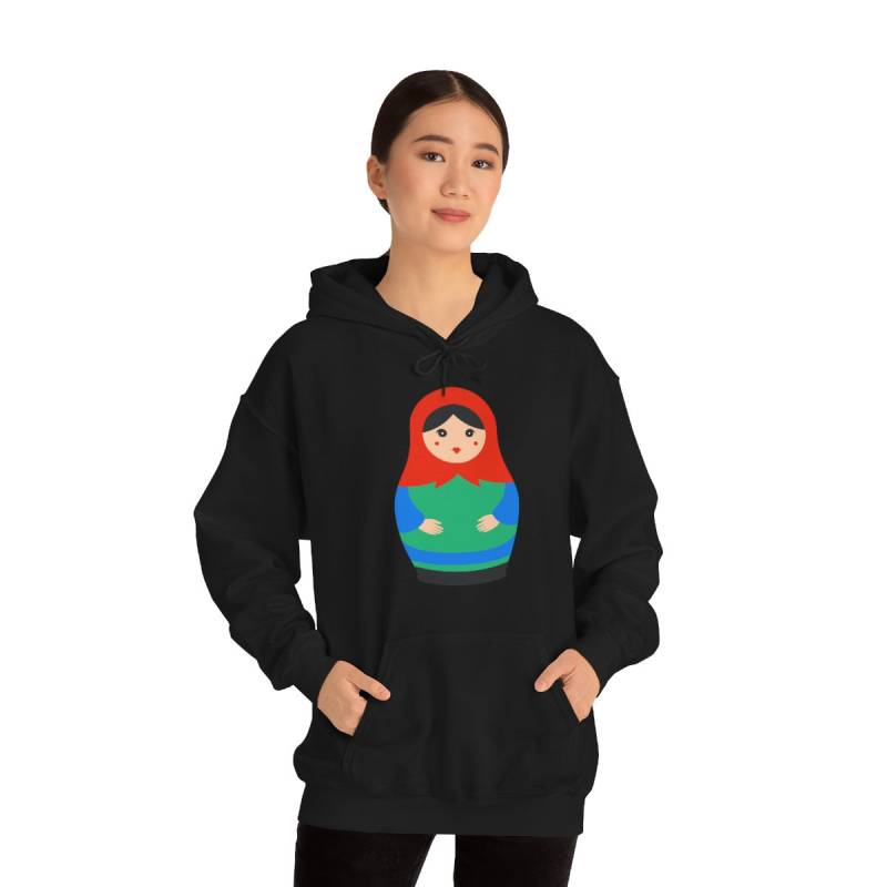 Colorful Unisex Matryoshka Doll Hoodie Heavy Blend Hooded Sweatshirt von PixelBrandDesigns