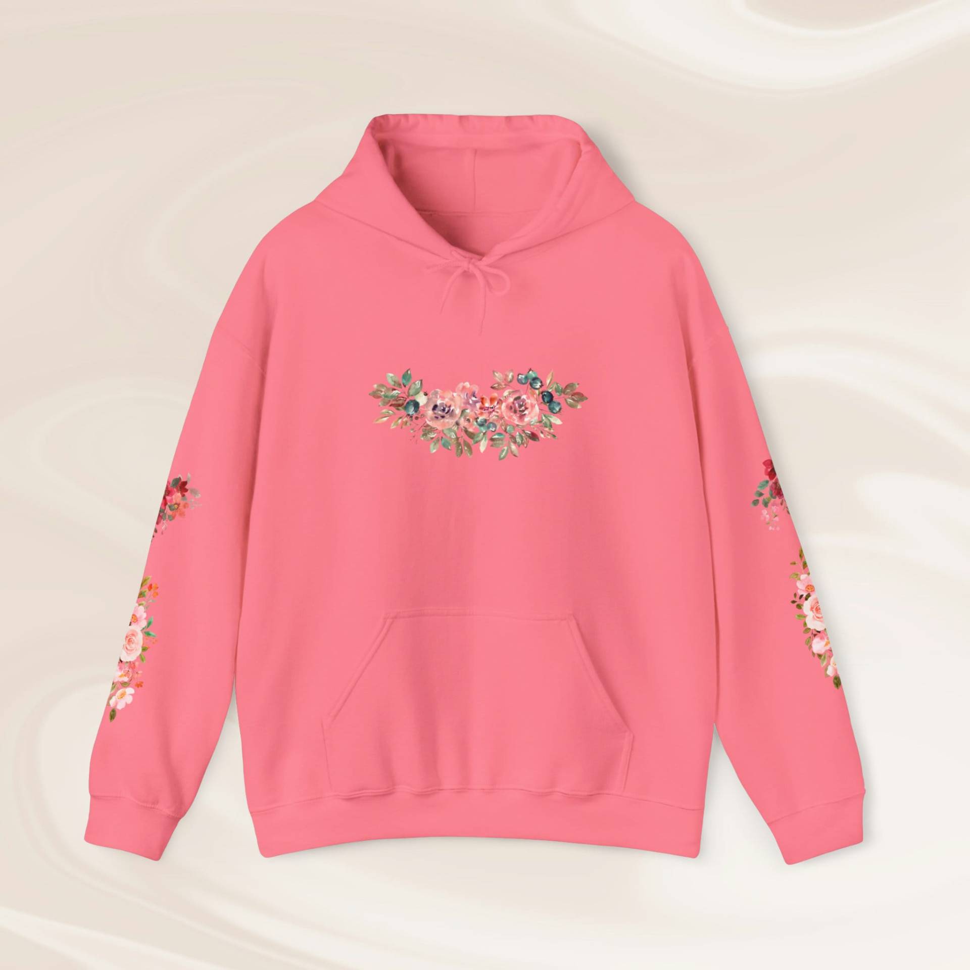 Floral Hoodie - Printed Front, Back & Sleeves Blumen Wildhexe Pullover Bedruckte Ärmel Flowers Blüten Boho Flower Power Floral Hoodie - Printed Front, Back & Sleeves Blumen Wildhexe Pullover Bedruckte Ärmel Flowers Blüten Boho Flower Power von PixelBrandDesigns