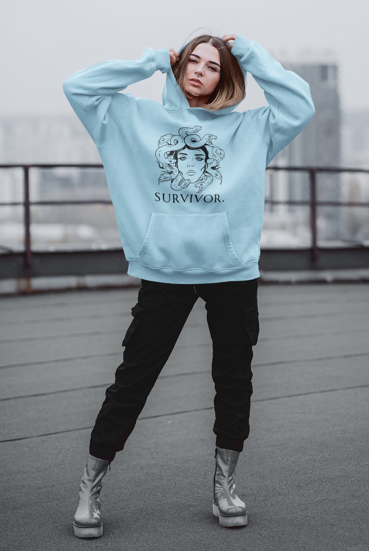 Medusa Survivor Hoodie | Unisex Statement Piece Available in 4 Colors Streetstyle Hooded Sweatshirt Medusa Survivor Hoodie | Unisex Statement Piece Available in 4 Colors Streetstyle Hooded Sweatshirt von PixelBrandDesigns