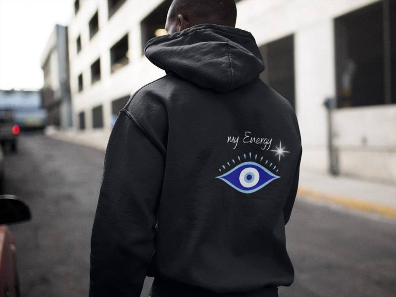 Nazar Hoodie With Printed Back Unisex Heavy Blend Hooded Sweatshirt von PixelBrandDesigns
