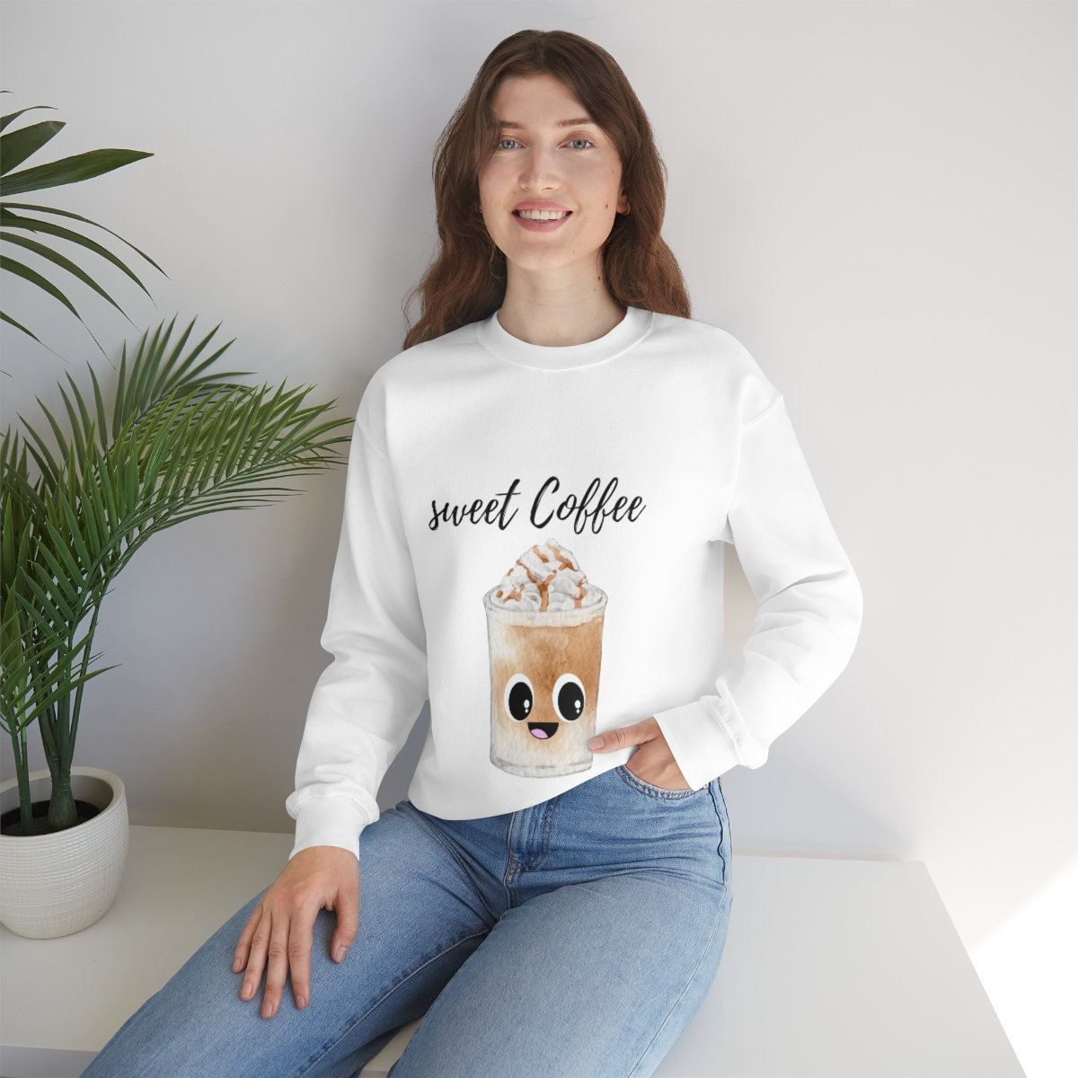 Sweet Coffee Unisex Sweatshirt Heavy Blend Crewneck Sweater Sweet Coffee Unisex Sweatshirt Heavy Blend Crewneck Sweater von PixelBrandDesigns