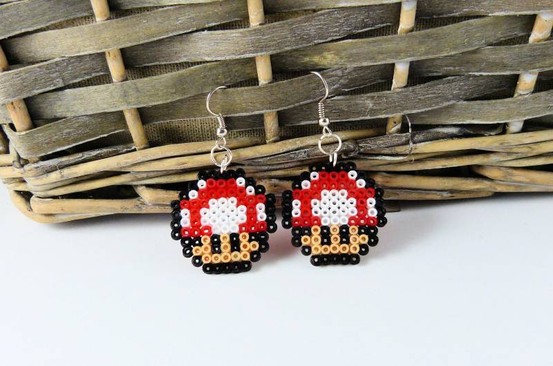 Mario Pilz Ohrringe - Videospiel Schmuck Geschenk Für Gamer von PixelNerdEU