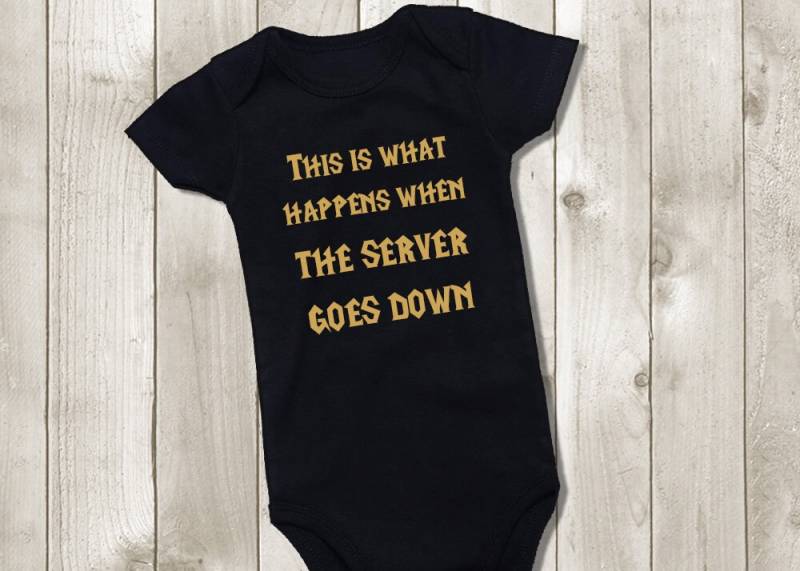 Das Ist Was Passiert, Wenn Der Server Gos Down Baby Body - Daddy Gamer Ankündigung Onepiece Jungen Mädchen Unisex Babys Outfit von PixelPerfectCS