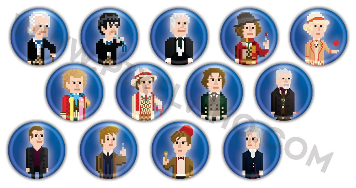 Komplettes Set Sammlungen - Packungen Von Pixelwho 1 "Buttons" [8-Bit Pixel Art Stil]" von PixelWho