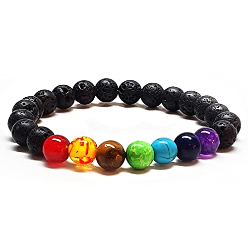 Pixelstudio Chakren Armband Frauen Perlen Bunt Damen Armband Edelstein Naturstein Herren Armband Chakra von Pixelstudio