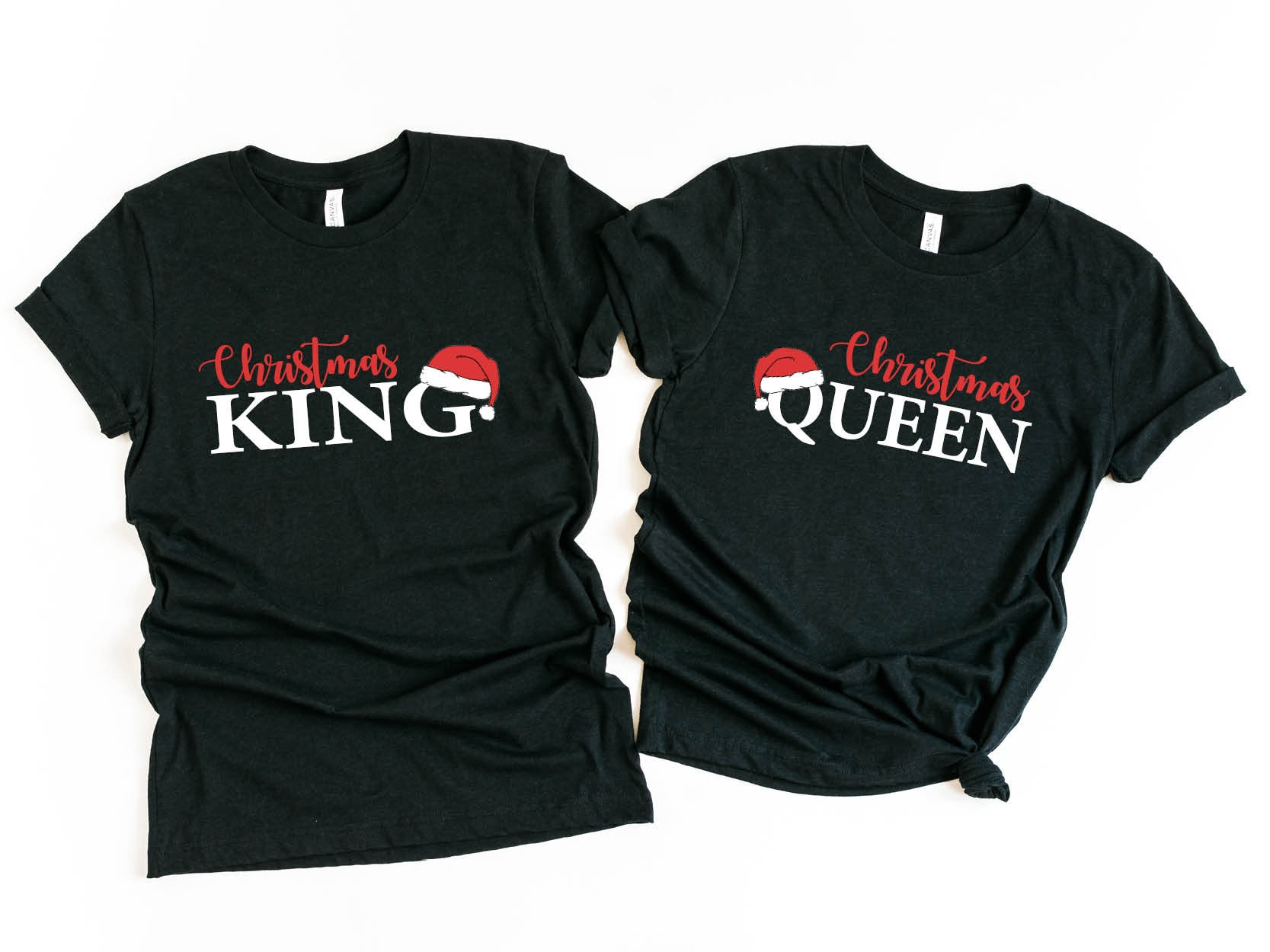 Paare Schwarz Tshirt Weihnachten, Familien von Pixeltshirts