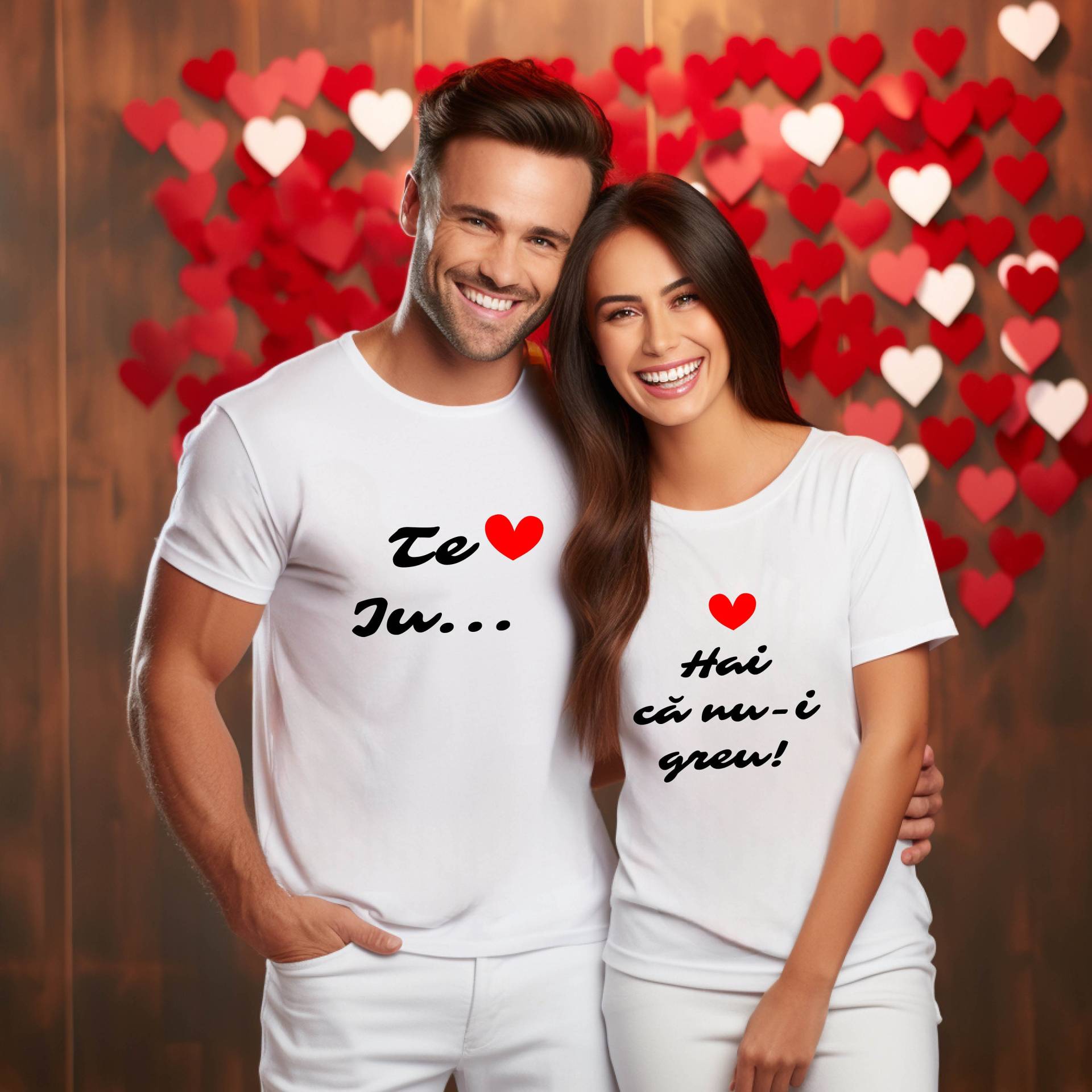 Paare Weiss Tshirt Valentinstag, Familien Ich Liebe Dich von Pixeltshirts