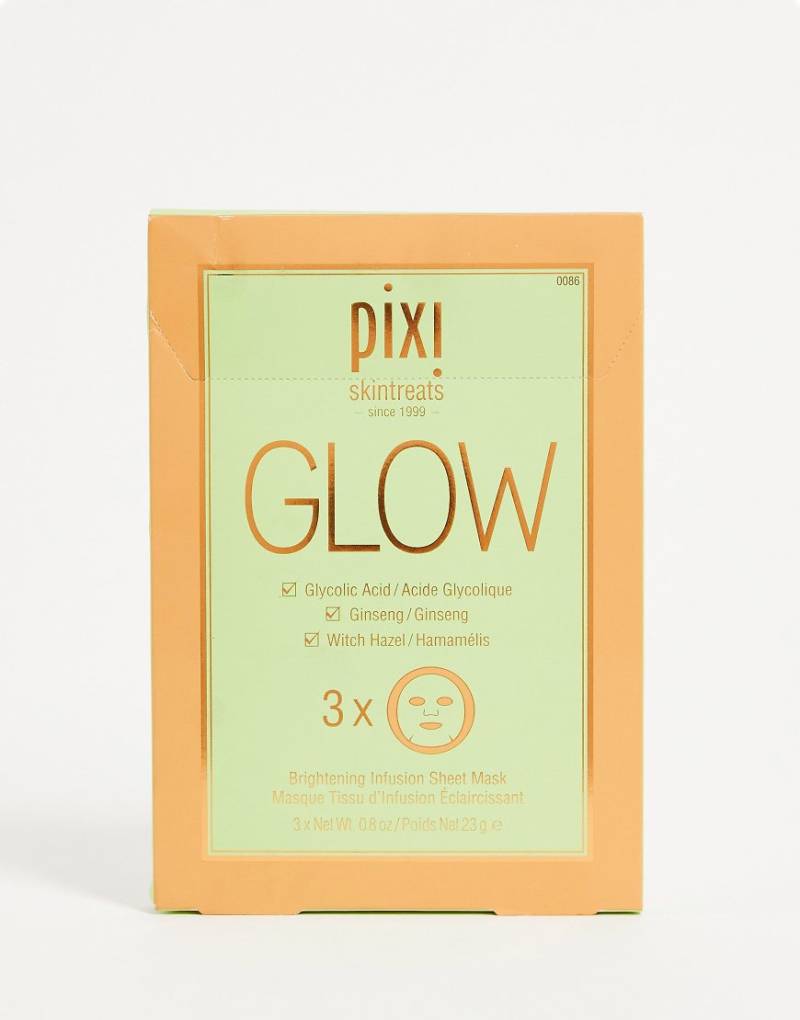 Pixi - Glow Boosting - Tuch-Gesichtsmaske mit Glykolsäure, 3 Stück-Keine Farbe von Pixi