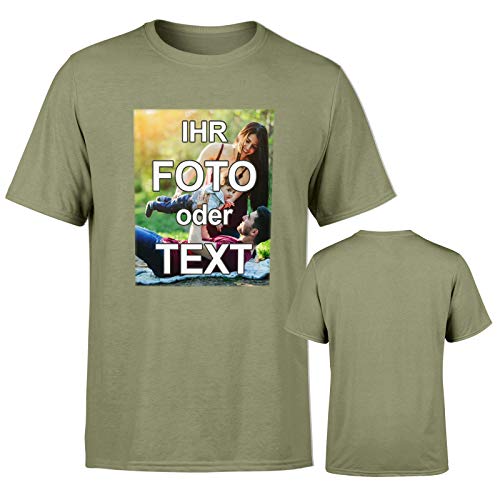 T-Shirt selbst gestalten * Army in XXL * wahlweise einseitig oder doppelseitig Bedruckt mit eigenem Foto Text Logo Name * ringgesponnene Baumwolle * viele Farben und Größen T-Shirt selbst gestalten * Army in XXL * wahlweise einseitig oder doppelseitig Bedruckt mit eigenem Foto Text Logo Name * ringgesponnene Baumwolle * viele Farben und Größen von PixiPrints.com