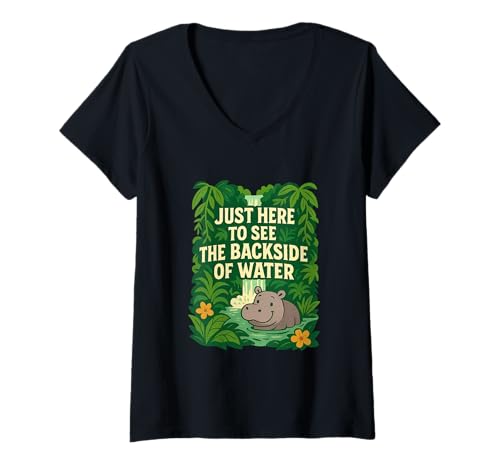 Damen Hier geht's zur Rückseite von Water Jungle Theme Park Inspired T-Shirt mit V-Ausschnitt Damen Hier geht's zur Rückseite von Water Jungle Theme Park Inspired T-Shirt mit V-Ausschnitt von Pixie Dust & Memories