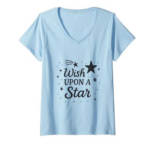Damen Magischer Wunsch T-Shirt mit V-Ausschnitt Damen Magischer Wunsch T-Shirt mit V-Ausschnitt von Pixie Dust & Memories