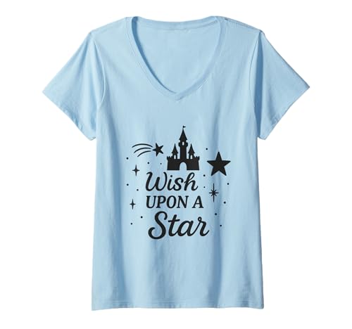 Damen Wünschen Sie Sich etwas T-Shirt mit V-Ausschnitt Damen Wünschen Sie Sich etwas T-Shirt mit V-Ausschnitt von Pixie Dust & Memories
