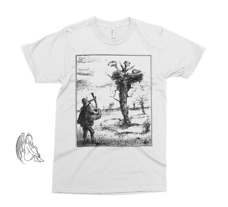 Birds Of Prey - Alfred Kubin T-Shirt, T-Shirt, Künstler, Kunst, Illustration, Walter Crane, Munch, Kokoschka, Klinger, Süßes Geschenk von PixieApparelShop