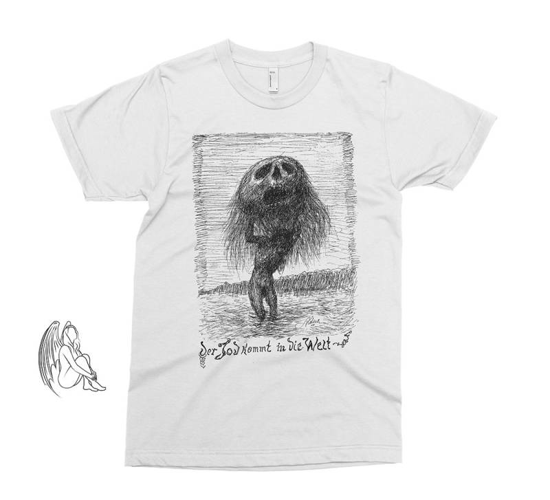 Der Tod Kommt in Die Welt - Alfred Kubin T-Shirt, Künstler, Kunst, Illustration, Walter Crane, Kokoschka, Süßes Geschenk von PixieApparelShop