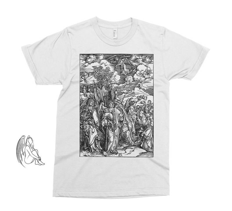 Engel Unterzeichnen Die Auserwählten - Apocalypse Albrecht Dürer T-Shirt, T-Shirt, Dürer, Künstler, Kunst, Holzschnitt, Gravur, Süßes Geschenk von PixieApparelShop