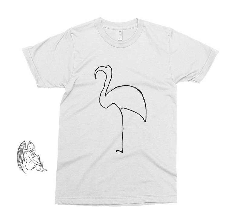 Flamingo - Pablo Picasso T-Shirt, T-Shirt, Kunst, Skizze, Salvador Dali, Van Gogh, Matisse, Mondrian, Braque, Süßes Geschenk von PixieApparelShop