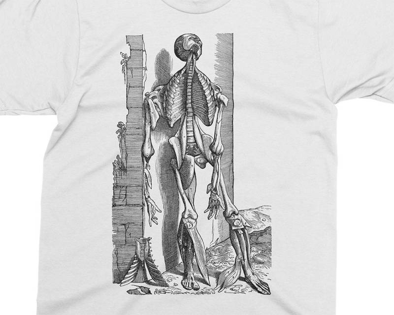 Hautloser Mann - Muskeln 08 Andreas Vesalius T-Shirt, Geschenk Für Medizinstudent, Arzt, Anatomie Shirt, 16 von PixieApparelShop