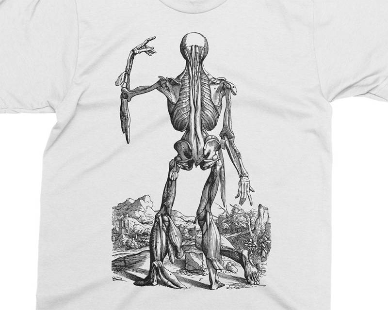 Hautloser Mann - Muskeln 13 Andreas Vesalius T-Shirt, Geschenk Für Medizinstudent, Arzt, Anatomie Shirt, 16 von PixieApparelShop