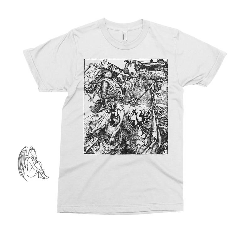 King Arthur - Howard Pyle T-Shirt, Kunst, Illustration, Camelot, Ritter, Süßes Geschenk von PixieApparelShop