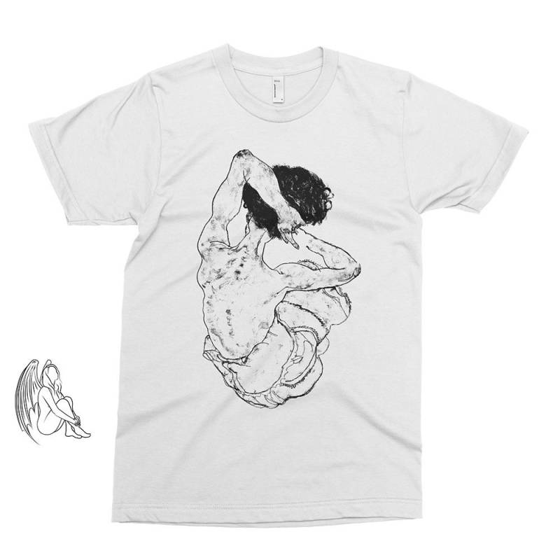 Sitzender Rückenakt - Egon Schiele T-Shirt, Kunst, Gustav Klimt, Munch, Van Gogh, Mondrian, Braque, Süßes Geschenk von PixieApparelShop